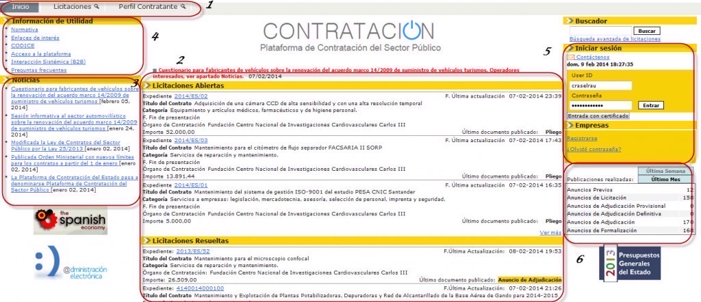 Portal de contratación del Estado 2008