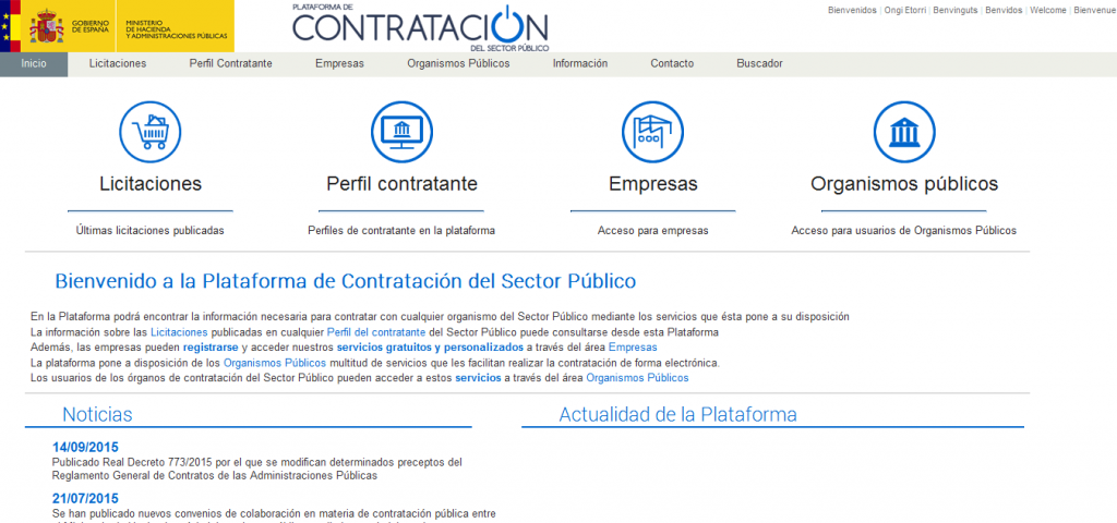 Portal de Contratación del Estado 2015